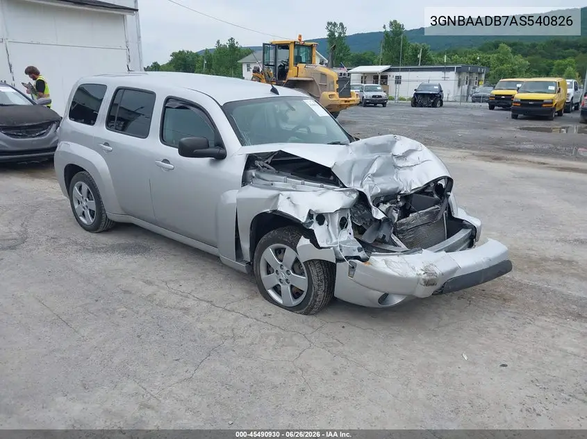 2010 Chevrolet Hhr Ls VIN: 3GNBAADB7AS540826 Lot: 45490930