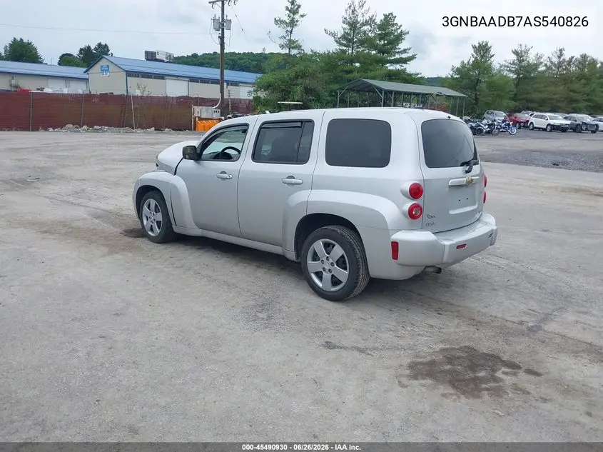 2010 Chevrolet Hhr Ls VIN: 3GNBAADB7AS540826 Lot: 45490930
