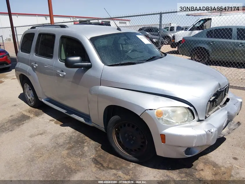 2010 Chevrolet Hhr Ls VIN: 3GNBAADB3AS547174 Lot: 45583388