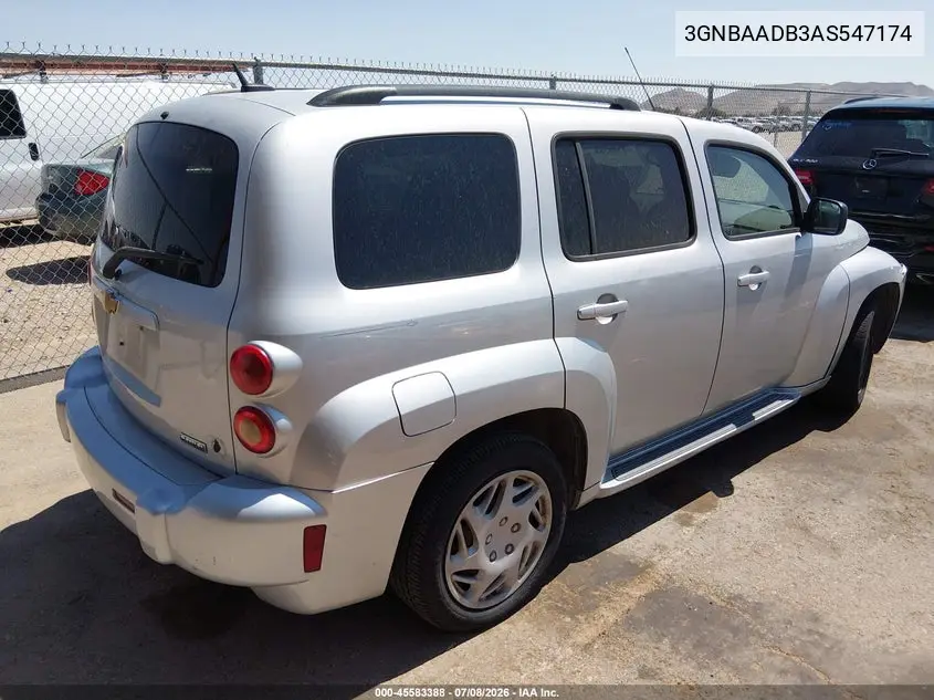 2010 Chevrolet Hhr Ls VIN: 3GNBAADB3AS547174 Lot: 45583388