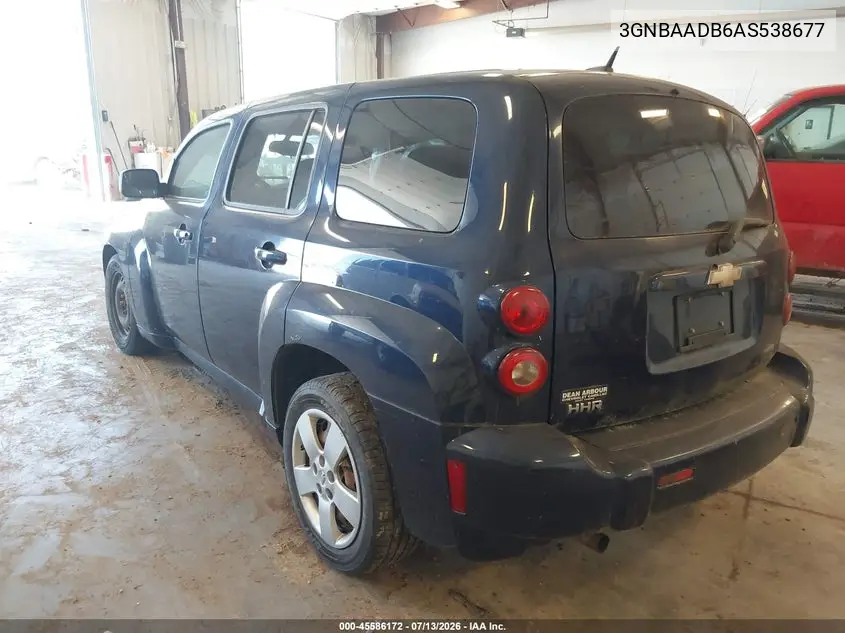 2010 Chevrolet Hhr Ls VIN: 3GNBAADB6AS538677 Lot: 45586172