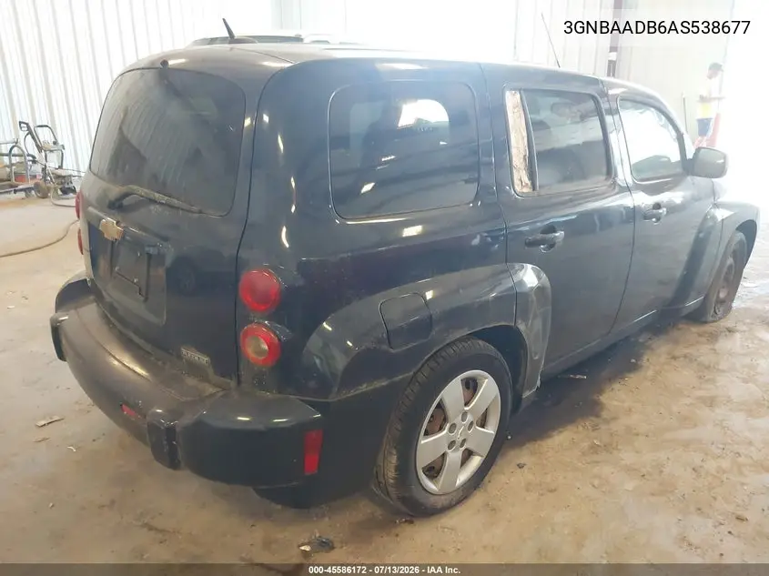 2010 Chevrolet Hhr Ls VIN: 3GNBAADB6AS538677 Lot: 45586172