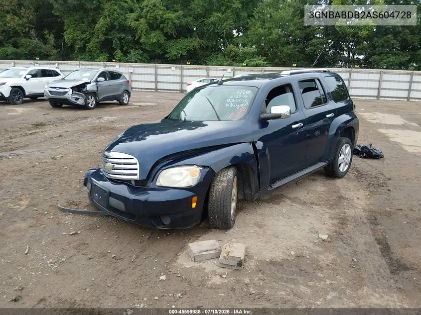 2010 Chevrolet Hhr Lt VIN: 3GNBABDB2AS604728 Lot: 45599988