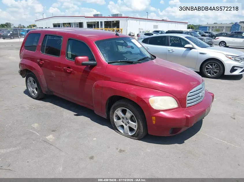 2010 Chevrolet Hhr Lt VIN: 3GNBABDB4AS572218 Lot: 45619436