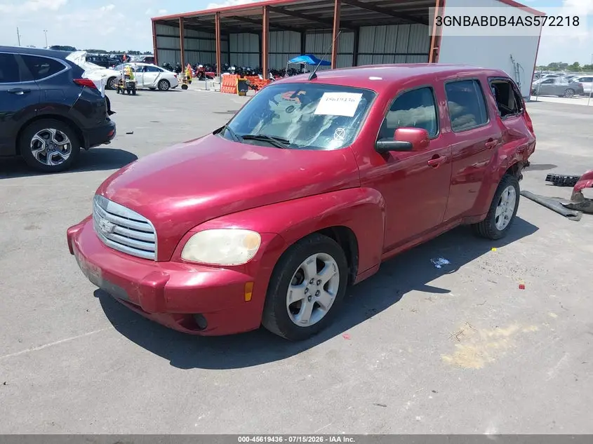 2010 Chevrolet Hhr Lt VIN: 3GNBABDB4AS572218 Lot: 45619436
