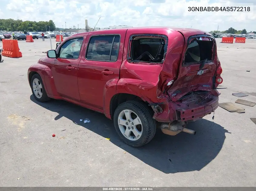 2010 Chevrolet Hhr Lt VIN: 3GNBABDB4AS572218 Lot: 45619436