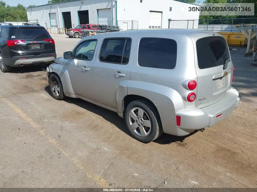 2010 Chevrolet Hhr Ls VIN: 3GNBAADB3AS601346 Lot: 45638392