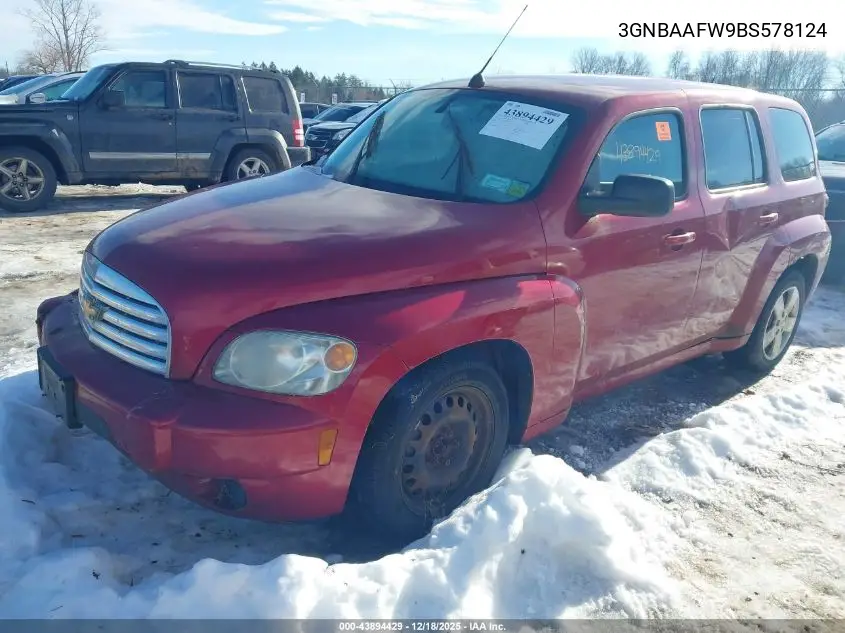 3GNBAAFW9BS578124 2011 Chevrolet Hhr Ls