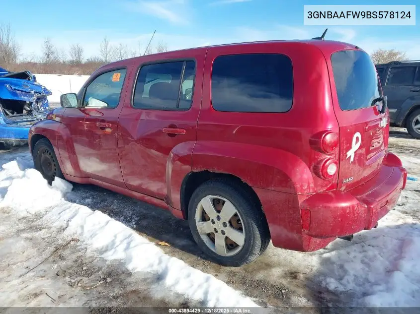 3GNBAAFW9BS578124 2011 Chevrolet Hhr Ls