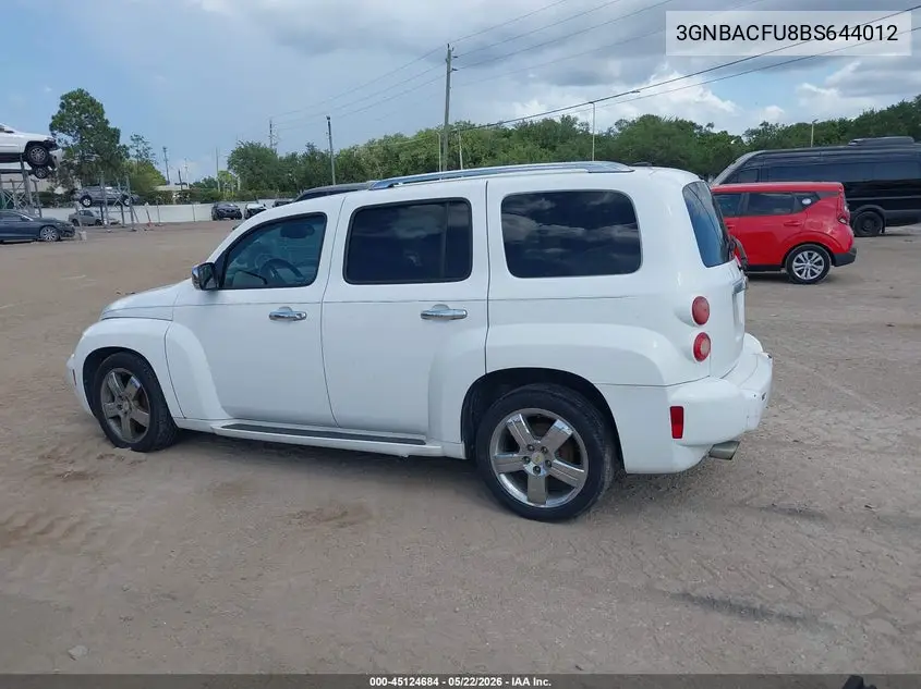 2011 Chevrolet Hhr Lt VIN: 3GNBACFU8BS644012 Lot: 45124684