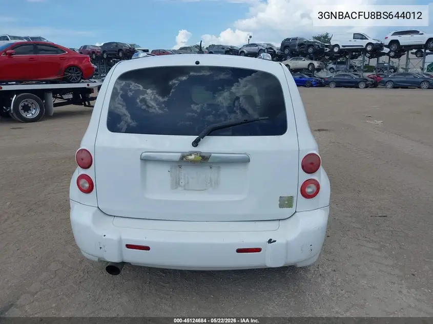 2011 Chevrolet Hhr Lt VIN: 3GNBACFU8BS644012 Lot: 45124684
