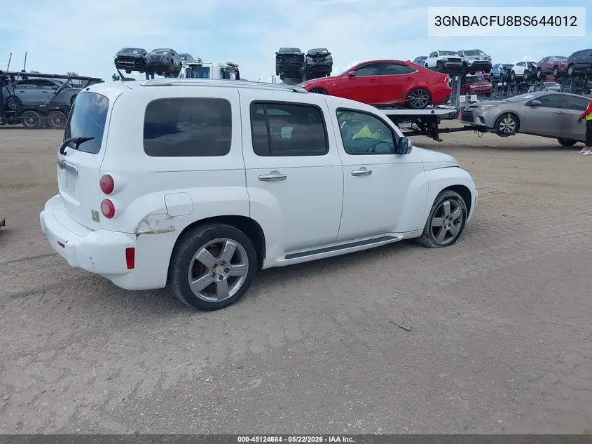 2011 Chevrolet Hhr Lt VIN: 3GNBACFU8BS644012 Lot: 45124684