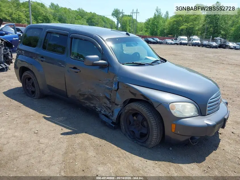 2011 Chevrolet Hhr Lt VIN: 3GNBABFW2BS552728 Lot: 45146989