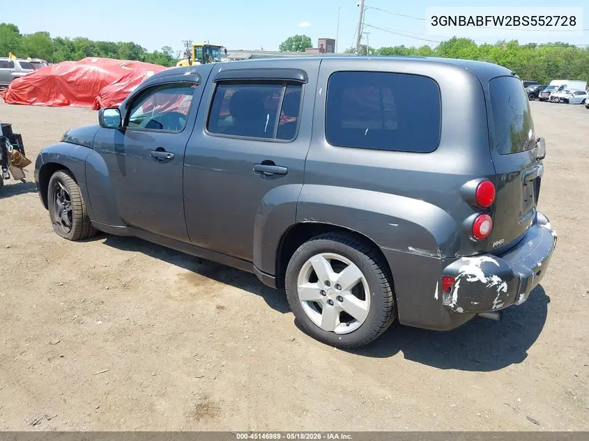 2011 Chevrolet Hhr Lt VIN: 3GNBABFW2BS552728 Lot: 45146989