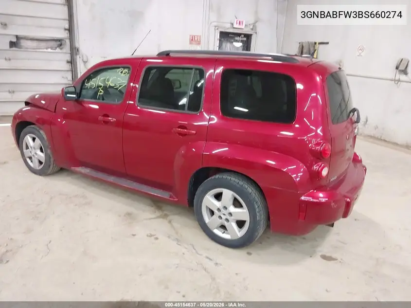 2011 Chevrolet Hhr Lt VIN: 3GNBABFW3BS660274 Lot: 45154637