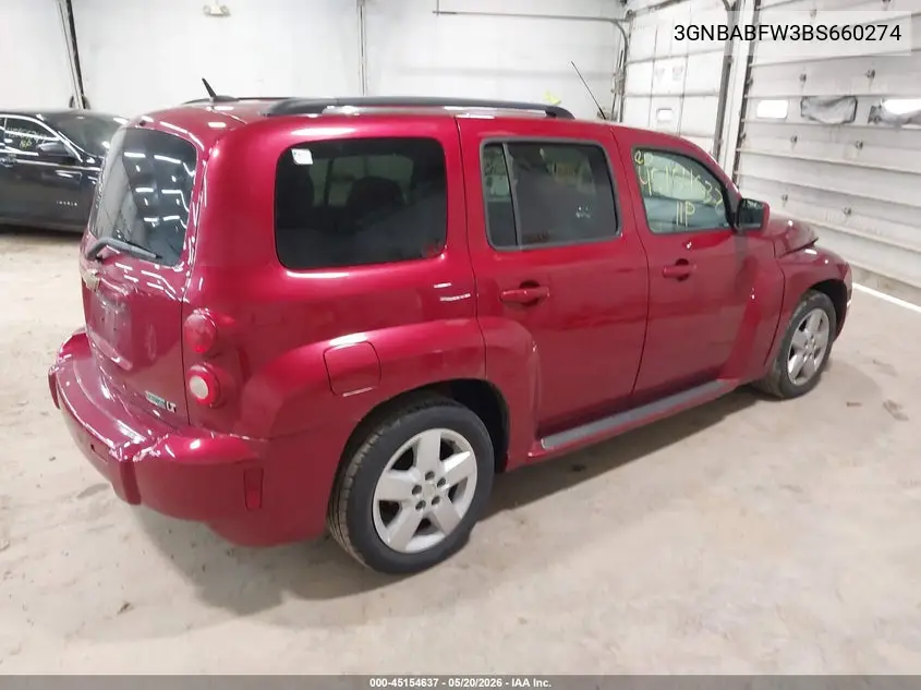 2011 Chevrolet Hhr Lt VIN: 3GNBABFW3BS660274 Lot: 45154637