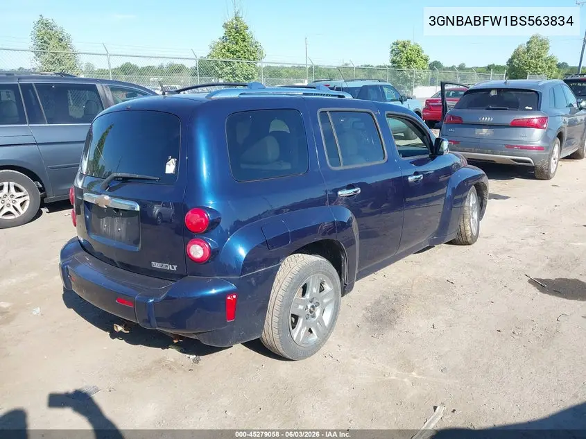2011 Chevrolet Hhr Lt VIN: 3GNBABFW1BS563834 Lot: 45279058