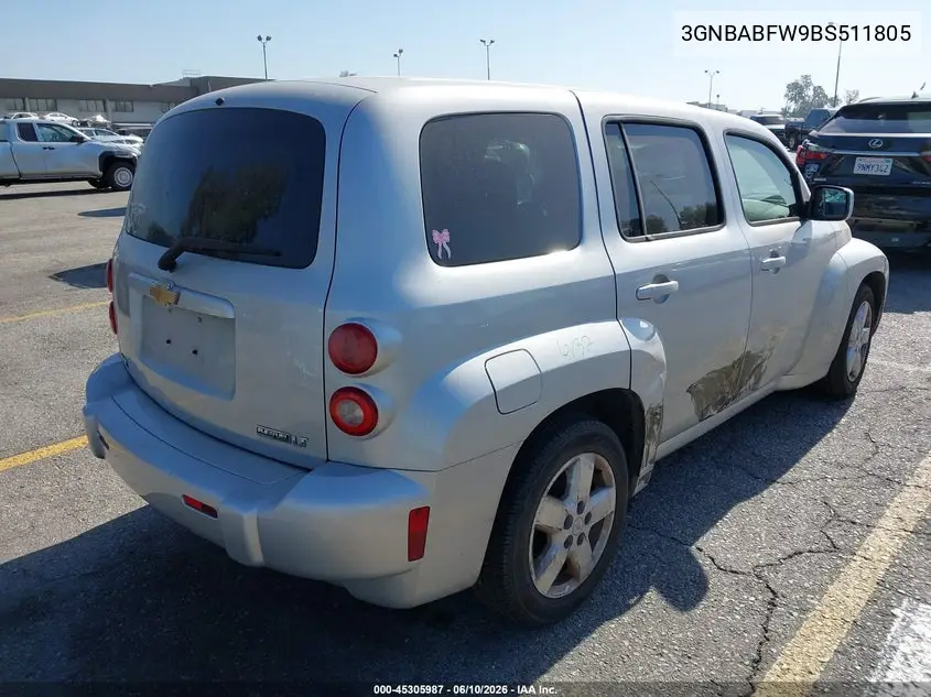 2011 Chevrolet Hhr Lt VIN: 3GNBABFW9BS511805 Lot: 45305987