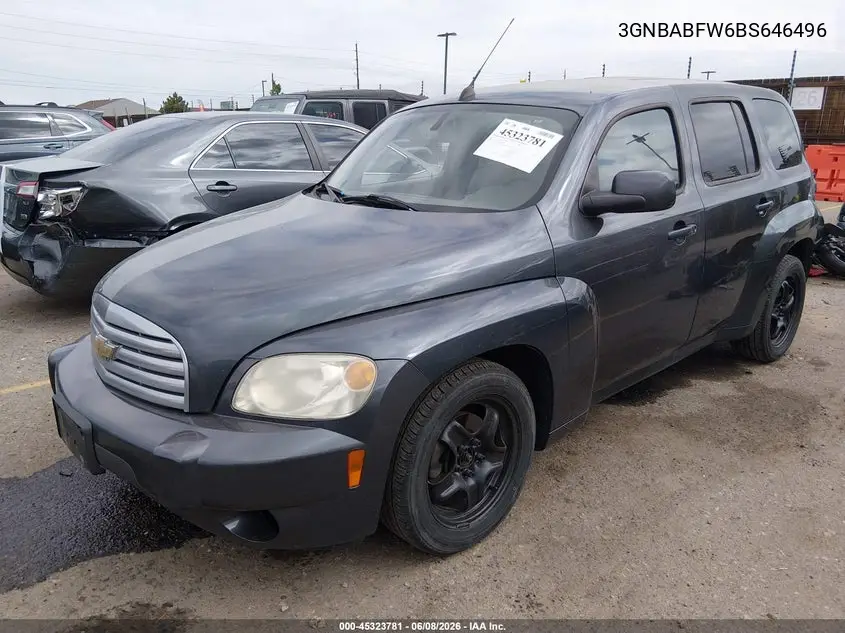2011 Chevrolet Hhr Lt VIN: 3GNBABFW6BS646496 Lot: 45323781