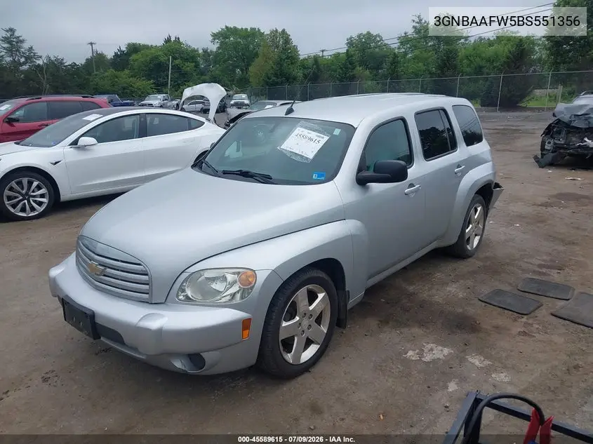 2011 Chevrolet Hhr Ls VIN: 3GNBAAFW5BS551356 Lot: 45589615