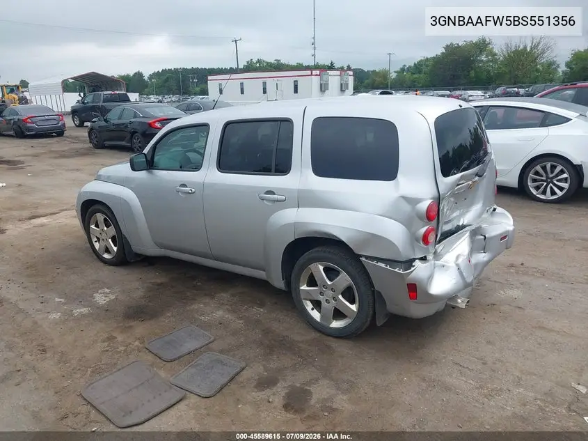 2011 Chevrolet Hhr Ls VIN: 3GNBAAFW5BS551356 Lot: 45589615
