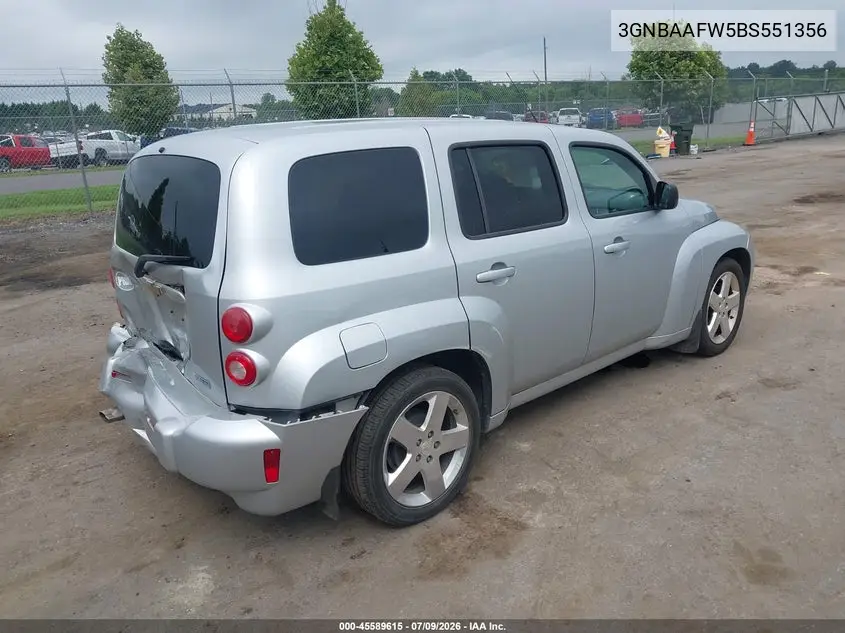 2011 Chevrolet Hhr Ls VIN: 3GNBAAFW5BS551356 Lot: 45589615