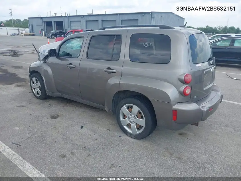 2011 Chevrolet Hhr Ls VIN: 3GNBAAFW2BS532151 Lot: 45678070