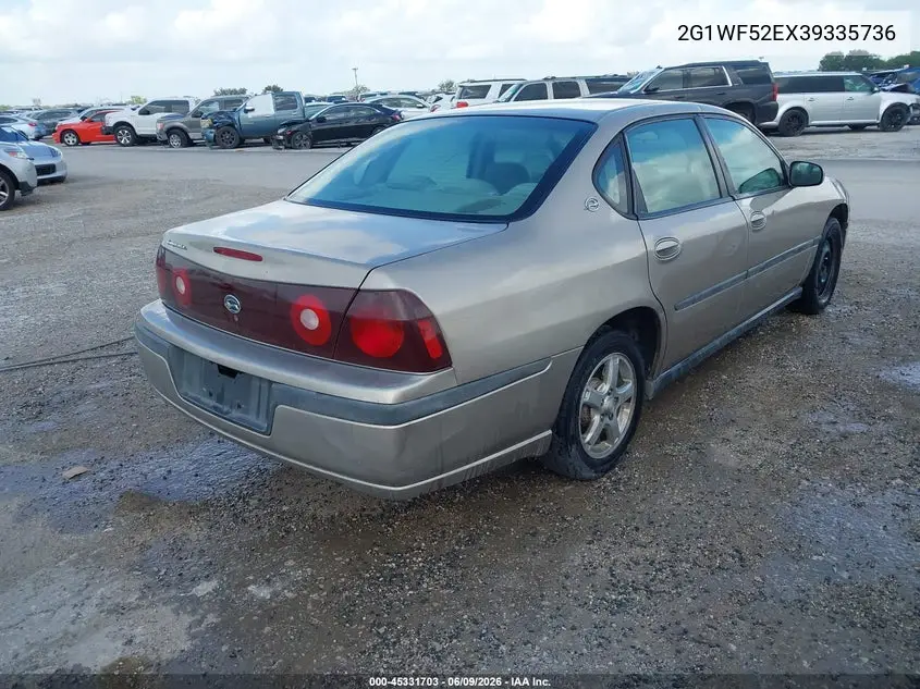 2003 Chevrolet Impala VIN: 2G1WF52EX39335736 Lot: 45331703