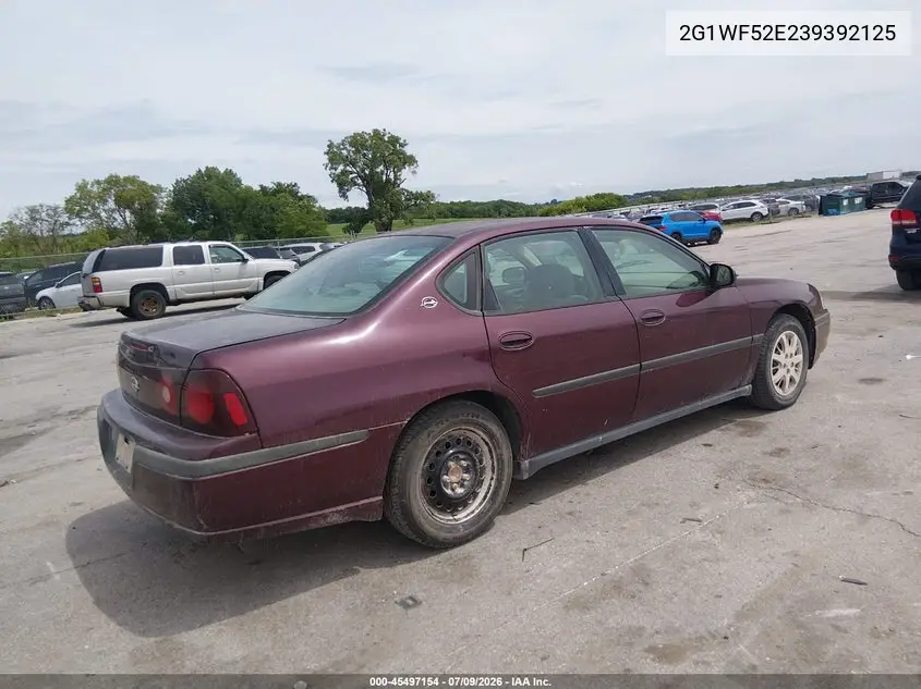 2003 Chevrolet Impala VIN: 2G1WF52E239392125 Lot: 45497154