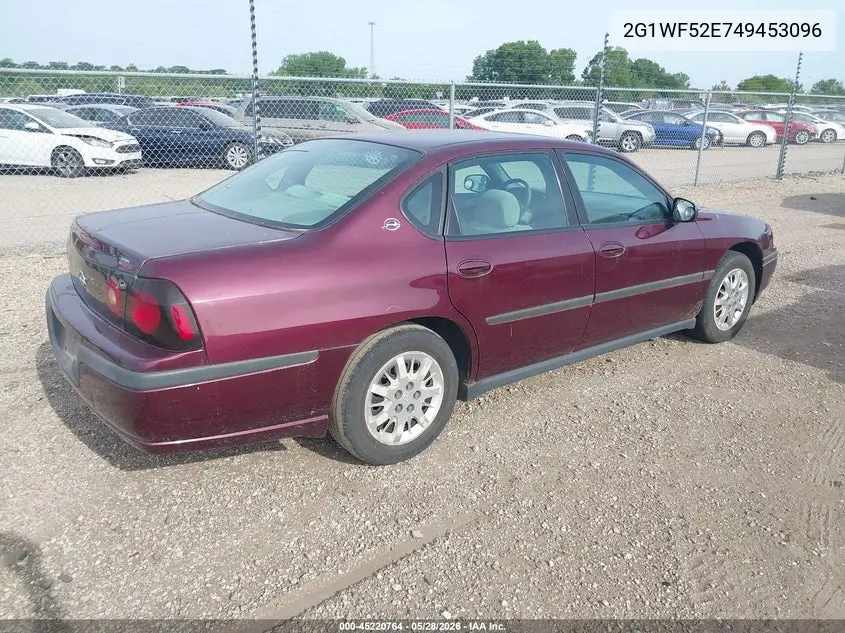 2004 Chevrolet Impala VIN: 2G1WF52E749453096 Lot: 45220764