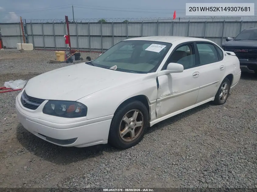 2004 Chevrolet Impala Ls VIN: 2G1WH52K149307681 Lot: 45321376