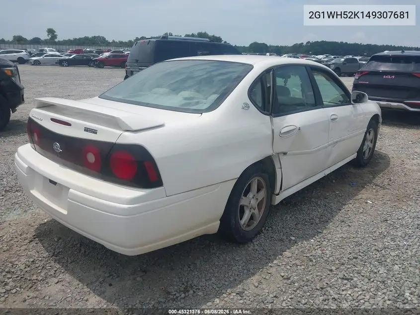 2004 Chevrolet Impala Ls VIN: 2G1WH52K149307681 Lot: 45321376
