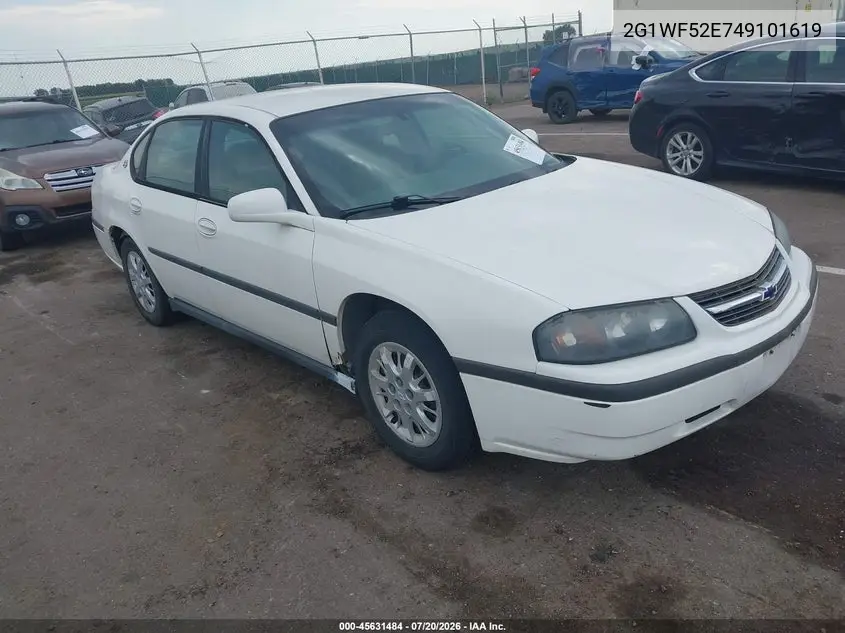 2004 Chevrolet Impala VIN: 2G1WF52E749101619 Lot: 45631484