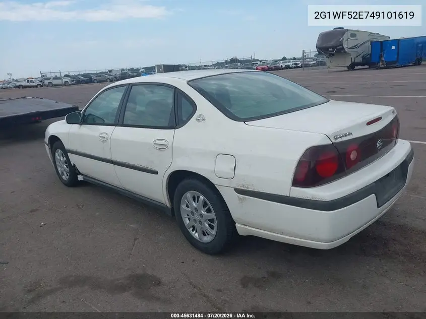 2004 Chevrolet Impala VIN: 2G1WF52E749101619 Lot: 45631484