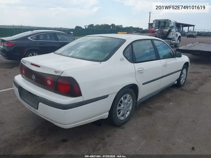 2004 Chevrolet Impala VIN: 2G1WF52E749101619 Lot: 45631484