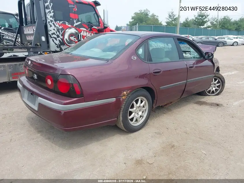 2004 Chevrolet Impala VIN: 2G1WF52E449280430 Lot: 45668205