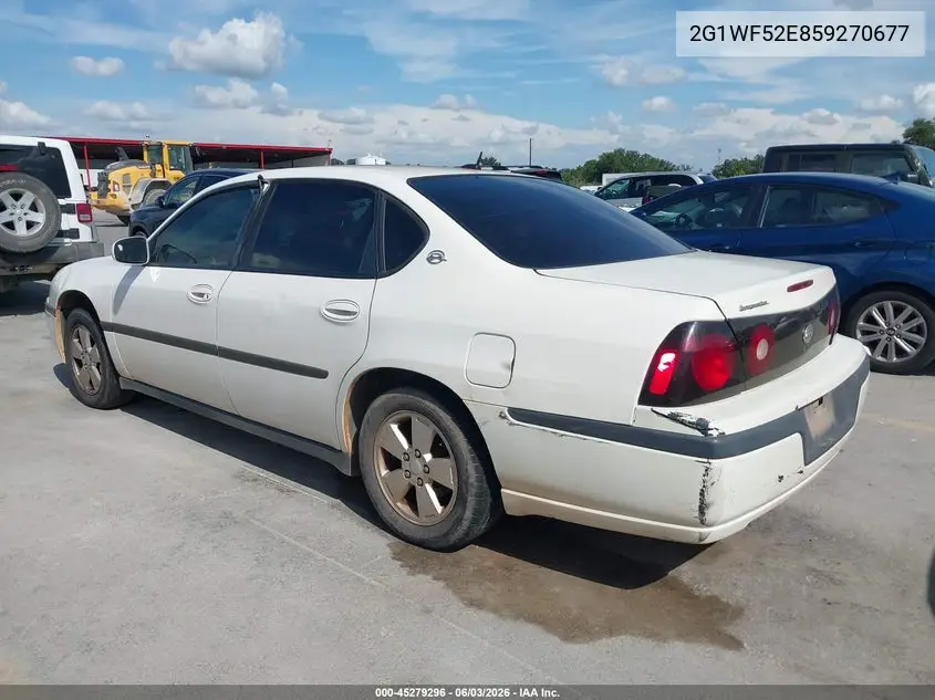 2005 Chevrolet Impala VIN: 2G1WF52E859270677 Lot: 45279296