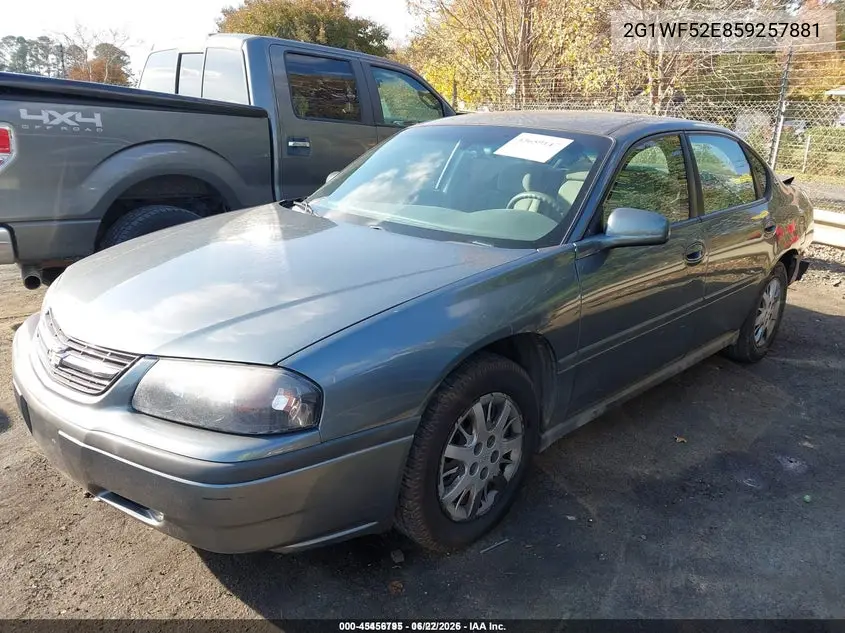 2G1WF52E859257881 2005 Chevrolet Impala