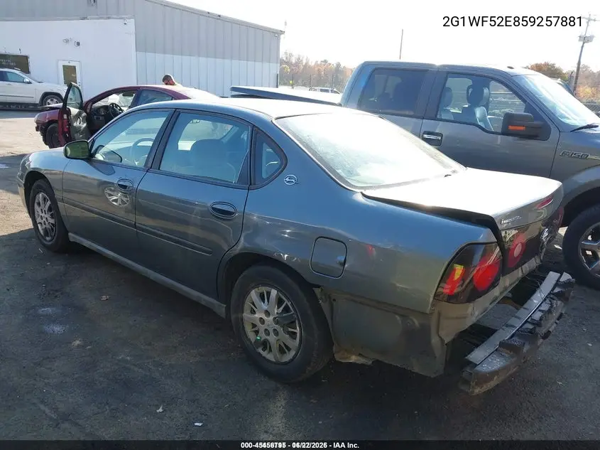 2G1WF52E859257881 2005 Chevrolet Impala