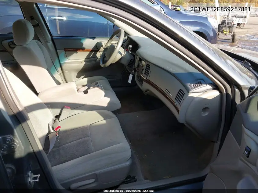 2G1WF52E859257881 2005 Chevrolet Impala