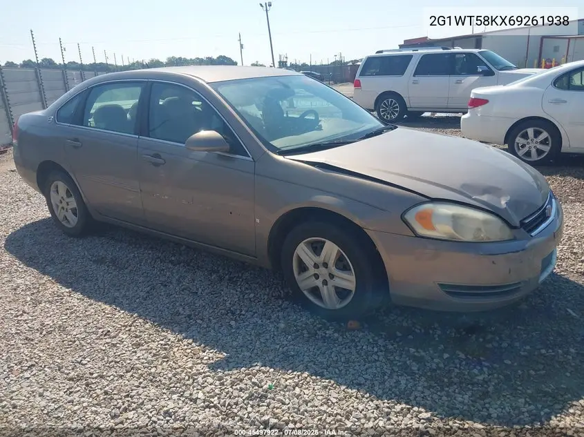 2006 Chevrolet Impala Lt VIN: 2G1WT58KX69261938 Lot: 45497922