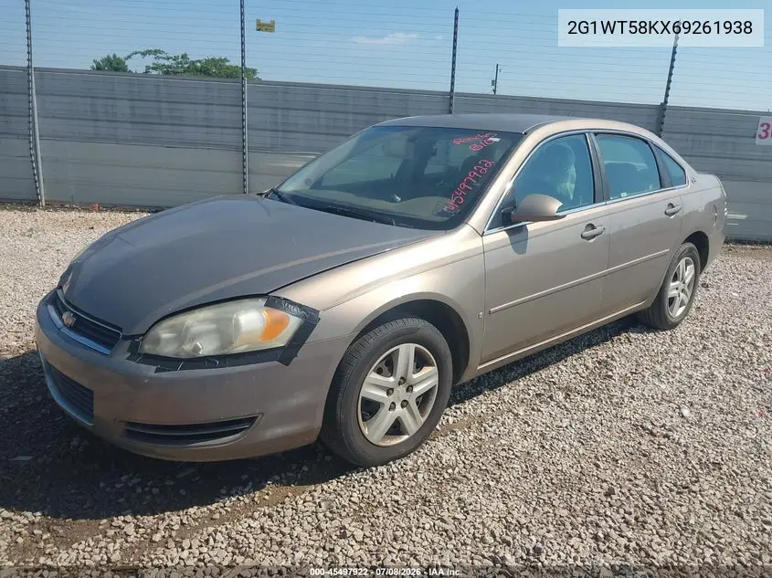 2006 Chevrolet Impala Lt VIN: 2G1WT58KX69261938 Lot: 45497922