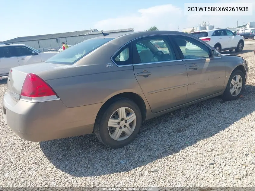 2006 Chevrolet Impala Lt VIN: 2G1WT58KX69261938 Lot: 45497922
