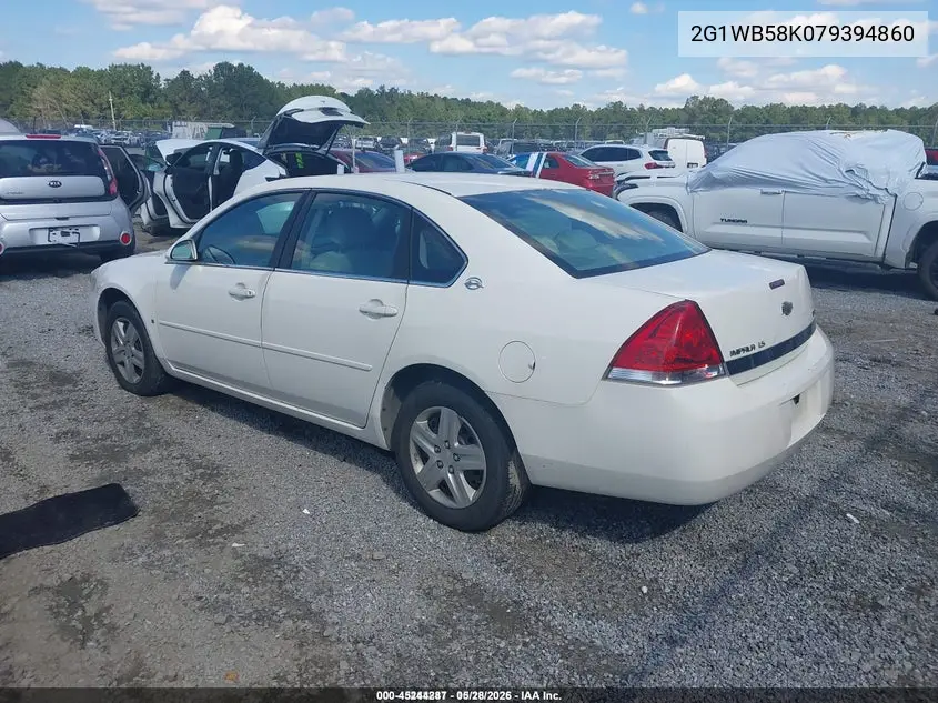 2G1WB58K079394860 2007 Chevrolet Impala Ls