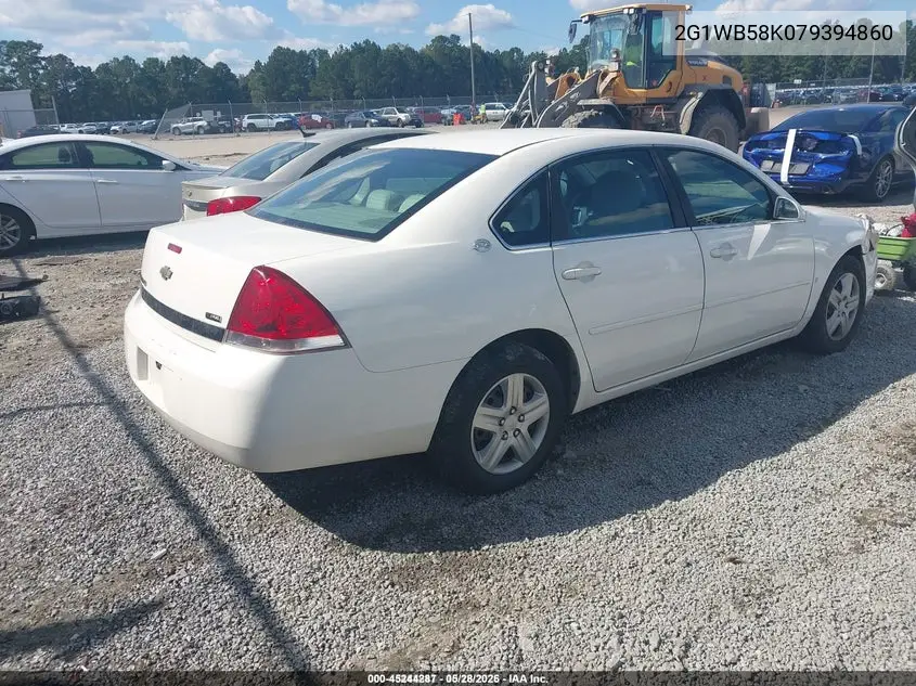 2G1WB58K079394860 2007 Chevrolet Impala Ls