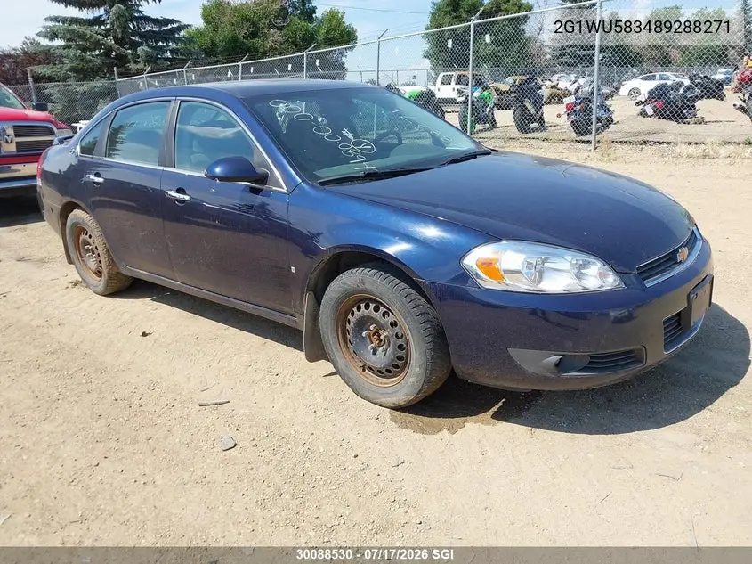 2008 Chevrolet Impala Ltz VIN: 2G1WU583489288271 Lot: 30088530