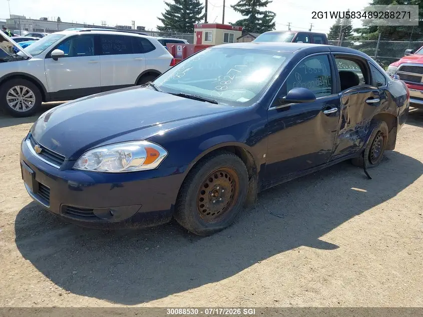 2008 Chevrolet Impala Ltz VIN: 2G1WU583489288271 Lot: 30088530