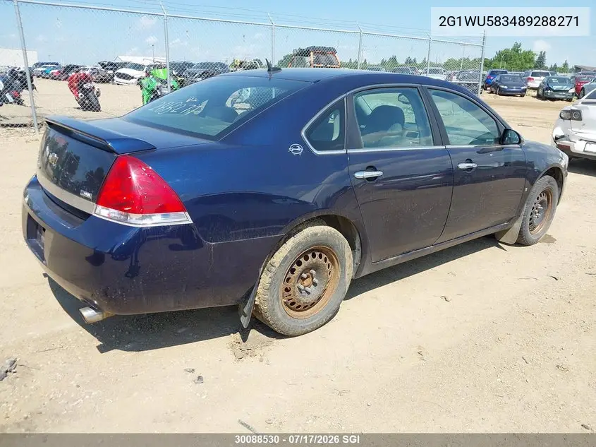 2008 Chevrolet Impala Ltz VIN: 2G1WU583489288271 Lot: 30088530