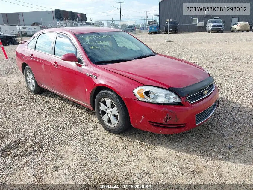 2008 Chevrolet Impala Ls VIN: 2G1WB58K381298012 Lot: 30094444