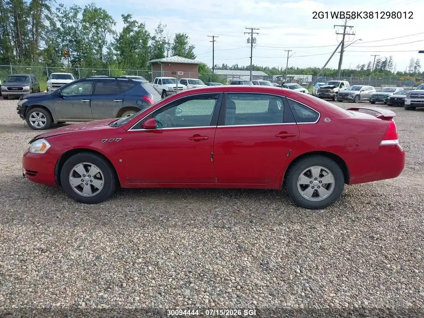 2008 Chevrolet Impala Ls VIN: 2G1WB58K381298012 Lot: 30094444